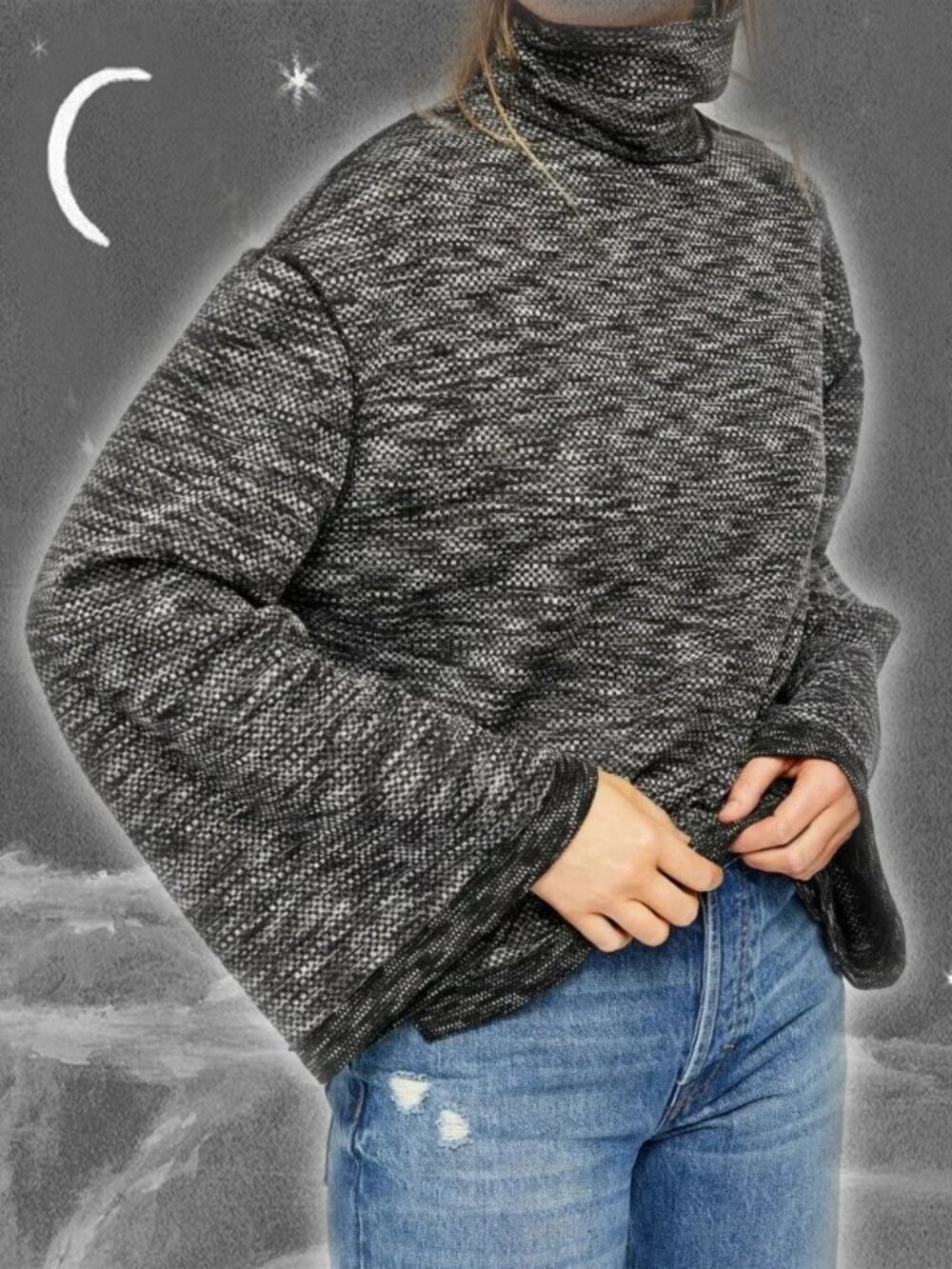 Free People We The Free Sunny Days Turtleneck Sweater 90s Grunge Style